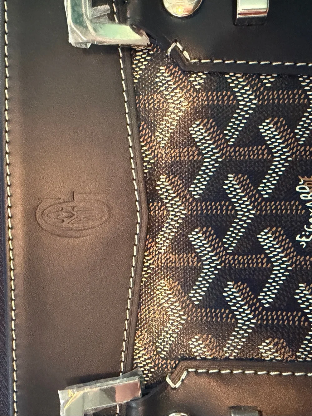 Goyard Bowling 45 Travel Duffle Dark Navy